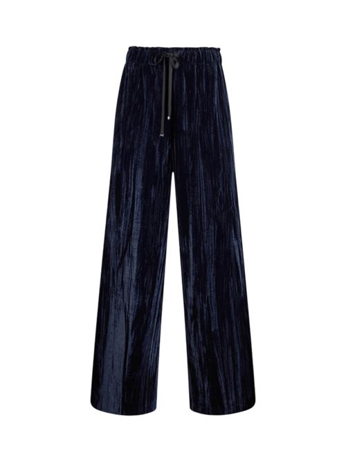 Pantaloni da donna in velluto colore blu marino LIU JO | CF5404-T094A94028